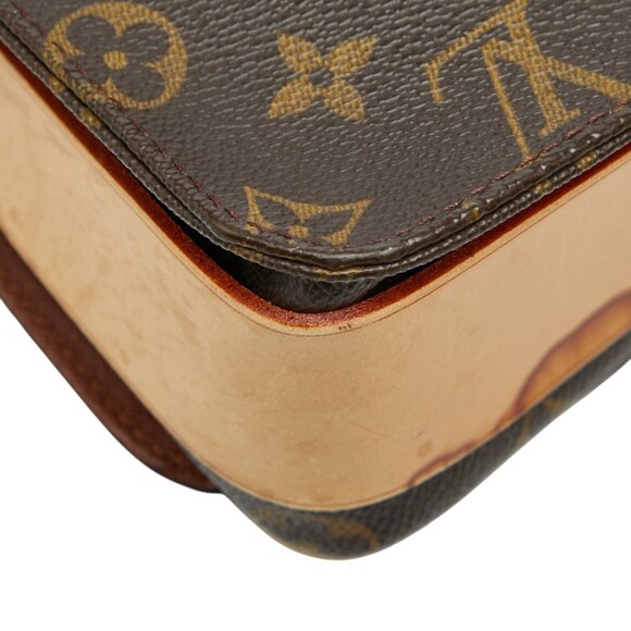 LOUIS VUITTON Black Monogram Leather Shoulder Bag